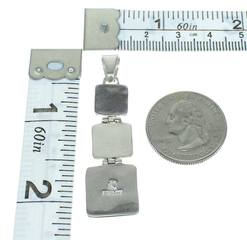 Silver Turquoise And Opal Southwest Pendant MX63849