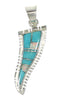 Opal Turquoise Inlay Southwest Authentic Sterling Silver Pendant MX63861
