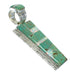 Southwest Silver Turquoise Opal Jewelry Pendant MX63885