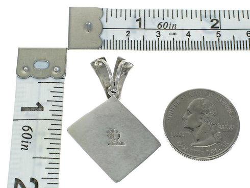 Silver Turquoise And Opal Inlay Jewelry Pendant MX63896