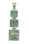 Turquoise And Opal Southwest Genuine Sterling Silver Pendant MX63919
