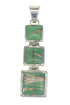 Turquoise And Opal Southwest Genuine Sterling Silver Pendant MX63919