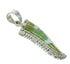 Turquoise And Opal Silver Southwest Pendant MX63944