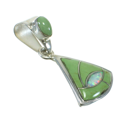 Genuine Sterling Silver Turquoise Opal Jewelry Pendant MX63962