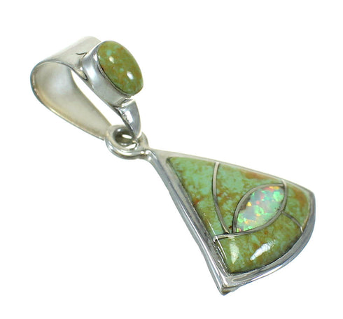 Silver Turquoise And Opal Inlay Jewelry Pendant MX63964
