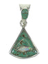 Sterling Silver Turquoise And Opal Southwest Jewelry Pendant MX63965