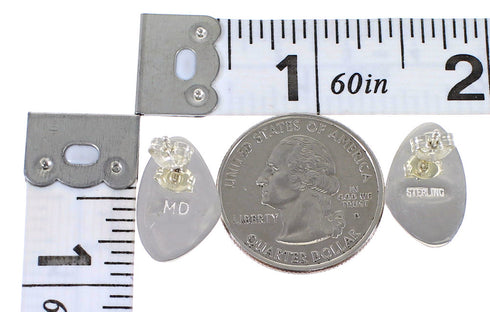 Multicolor Southwest Sterling Silver Post Earrings WX64192