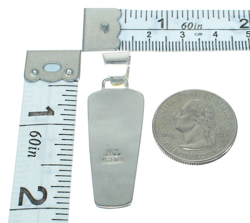Multicolor Inlay And Sterling Silver Southwest Pendant WX63678