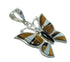 Southwest Butterfly Multicolor Inlay And Genuine Sterling Silver Pendant WX63757