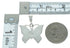Southwest Butterfly Multicolor Inlay And Genuine Sterling Silver Pendant WX63757