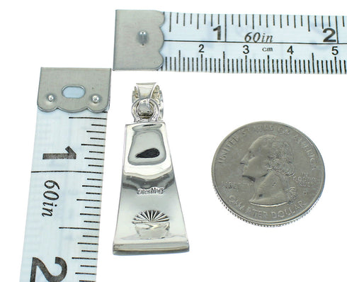 Genuine Sterling Silver Southwest Multicolor Inlay Slide Pendant WX63942