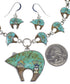 Multicolor Sterling Silver Bear Mesa Design Link Necklace Set WX71704