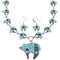 Multicolor Sterling Silver Mesa Design Bear Link Necklace Set WX71706