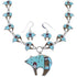 Multicolor Sterling Silver Mesa Design Bear Link Necklace Set WX71706