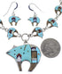 Multicolor Sterling Silver Mesa Design Bear Link Necklace Set WX71706