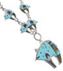 Multicolor Sterling Silver Mesa Design Bear Link Necklace Set WX71706
