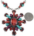 Multicolor Genuine Sterling Silver Southwestern Link Necklace And Earrings Set WX71799