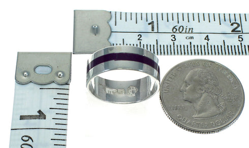 Southwestern Sugilite And Sterling Silver Ring Size 8-1/4 RX63643