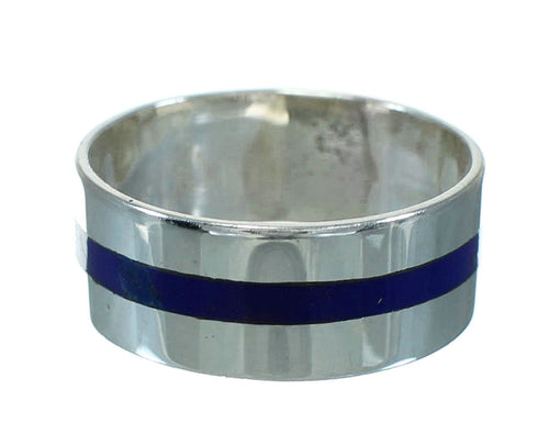 Lapis Sterling Silver Southwestern Ring Size 8-1/4 RX63670