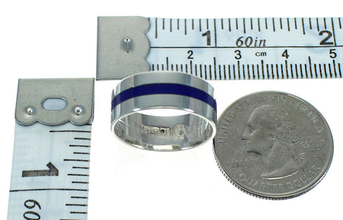 Lapis Genuine Sterling Silver Southwest Ring Size 7-3/4 RX63666