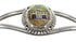Southwest Sterling Silver And Multicolor Inlay Native American Village Design Bracelet VX63935