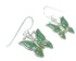 Turquoise Inlay Silver Butterfly Hook Dangle Earrings AX78547