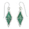 Turquoise Silver Hook Dangle Earrings AX78558