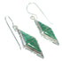 Turquoise Silver Hook Dangle Earrings AX78558