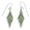 Turquoise Inlay Silver Hook Dangle Earrings AX78560