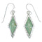 Southwest Turquoise Inlay Silver Jewelry Hook Dangle Earrings AX78564