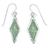 Southwest Turquoise Inlay Silver Jewelry Hook Dangle Earrings AX78564