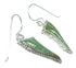 Turquoise Inlay Genuine Sterling Silver Hook Dangle Earrings AX78584