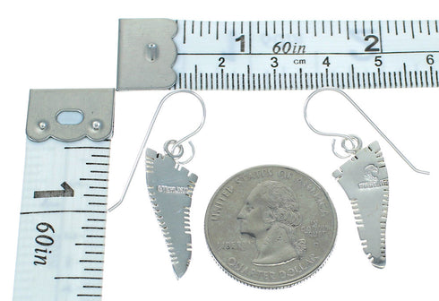 Turquoise Inlay Genuine Sterling Silver Hook Dangle Earrings AX78584