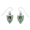 Turquoise Inlay Sterling Silver Eagle And Arrowhead Hook Dangle Earrings AX78657