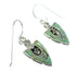 Turquoise Inlay Sterling Silver Eagle And Arrowhead Hook Dangle Earrings AX78657