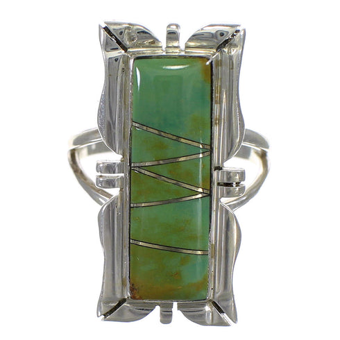 Southwestern Silver And Turquoise Ring Size 5-1/2 YX79976
