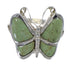 Turquoise And Silver Southwestern Butterfly Ring Size 6-1/4 YX80144