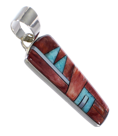 Genuine Sterling Silver And Multicolor Pendant VX64471