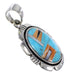 Authentic Sterling Silver And Multicolor Southwest Pendant VX64485