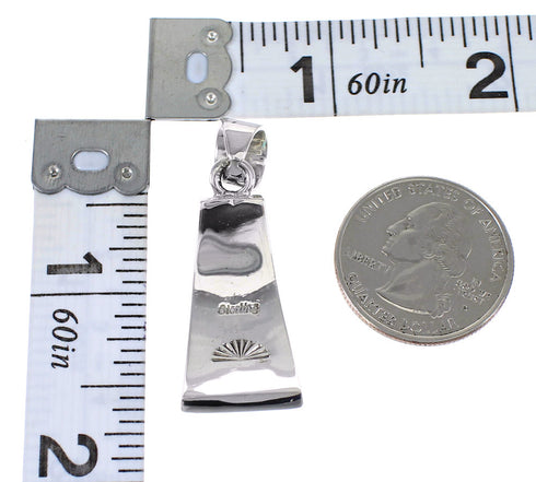 Authentic Sterling Silver And Multicolor Inlay Southwest Pendant VX64488