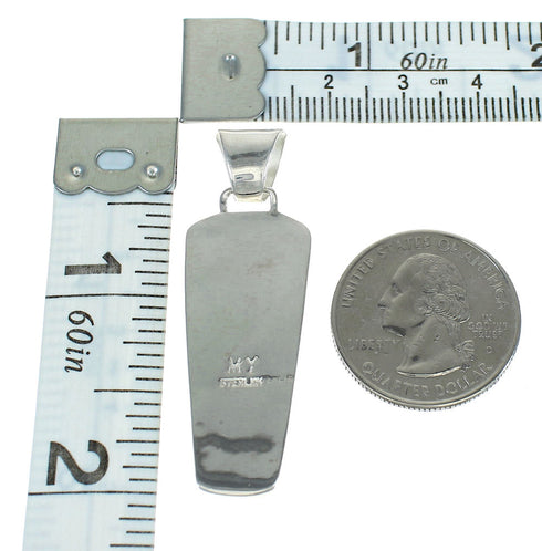 Turquoise Southwest Sterling Silver Pendant MX65180