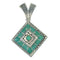 Southwest Silver Turquoise Inlay Pendant MX65208