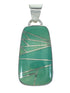 Southwest Authentic Sterling Silver Turquoise Inlay Pendant MX65325