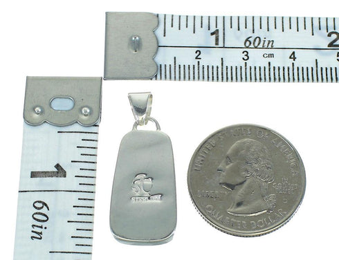 Sterling Silver Southwest Turquoise Inlay Pendant MX65326
