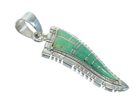 Turquoise Inlay And Sterling Silver Jewelry Pendant MX65344