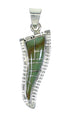 Turquoise Inlay Southwest Silver Pendant MX65350