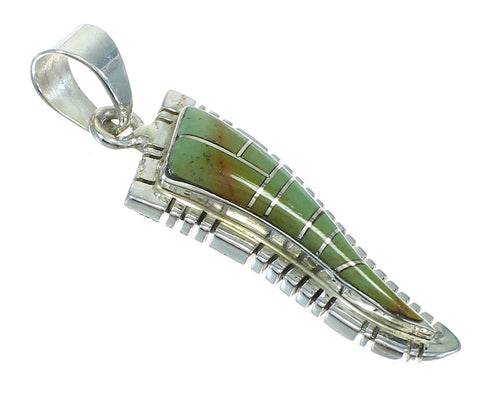 Turquoise Inlay Southwest Silver Pendant MX65350