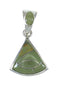 Genuine Sterling Silver Turquoise Inlay Pendant MX65356
