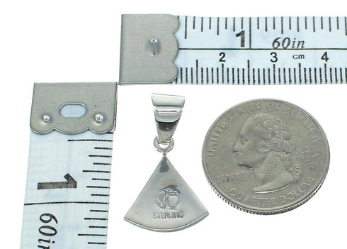 Genuine Sterling Silver Turquoise Inlay Pendant MX65356