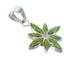 Flower Silver Turquoise Inlay Pendant MX65362